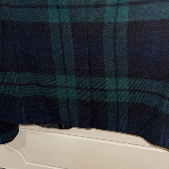 Banana Republic Dark Green and Black Plaid Tailored Blazer - Picture 7 of 10